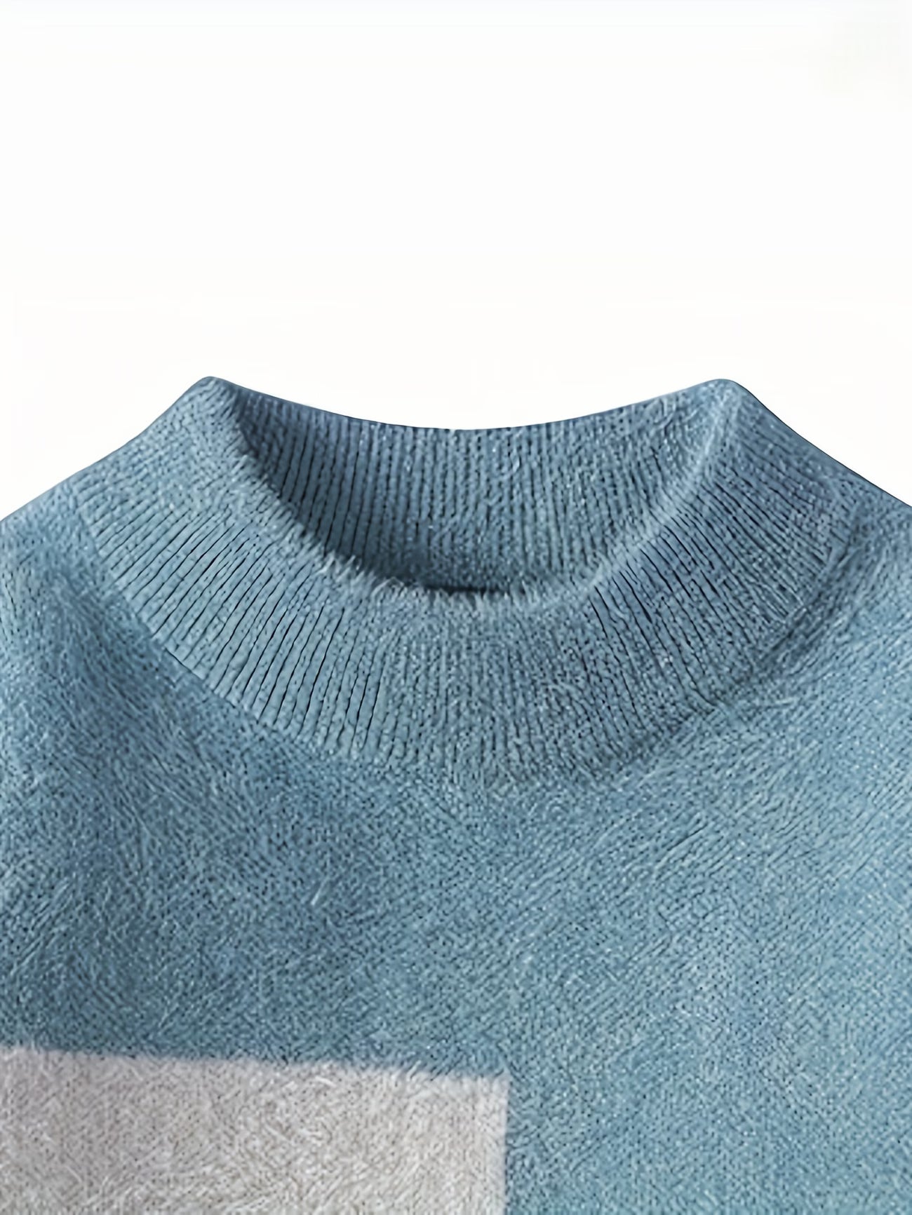 Selfwear™ Color-Block Knit Crewneck Sweater
