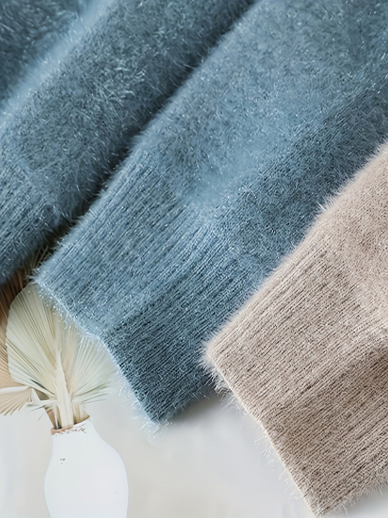 Selfwear™ Color-Block Knit Crewneck Sweater