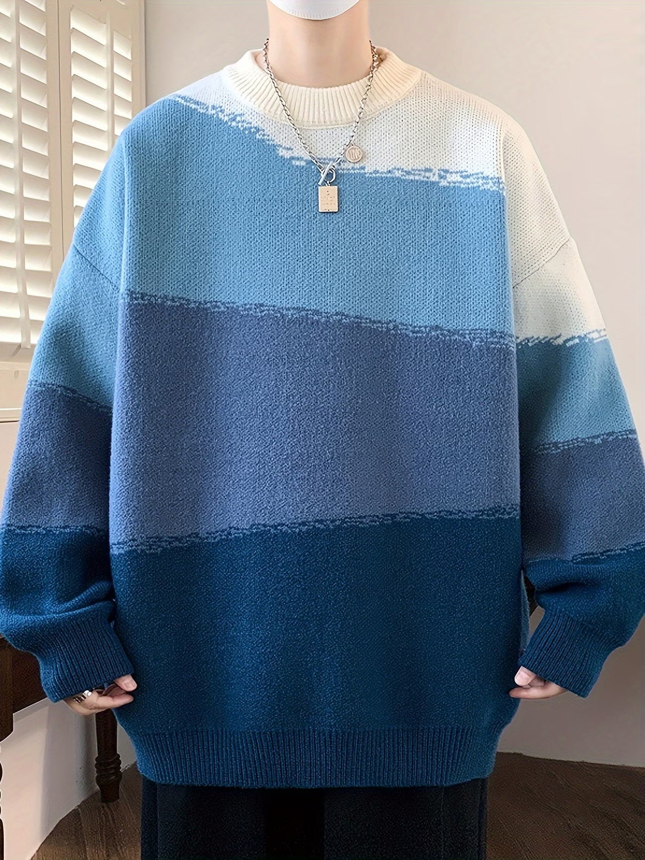 Selfwear™ Gradient Knit Crewneck Sweater
