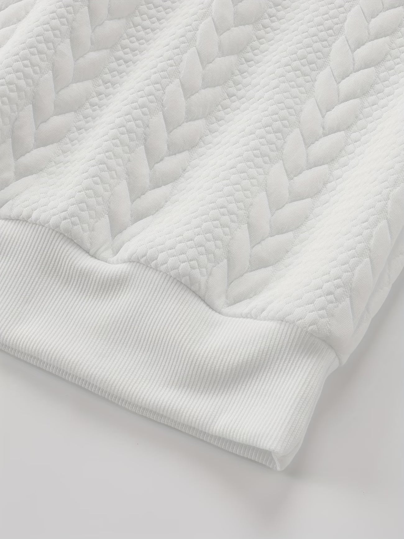 Selfwear™ Textured Knit Crewneck Sweater