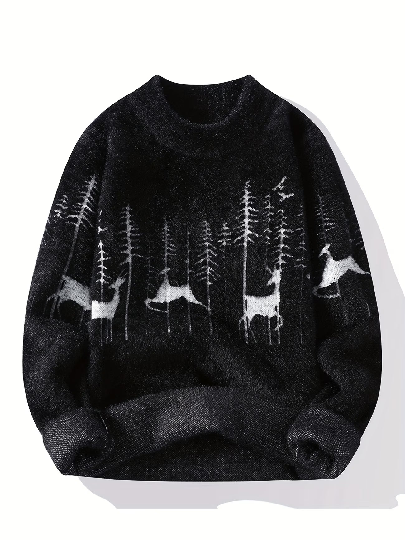 Selfwear™ Forest Print Knit Crewneck Sweater