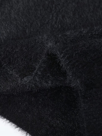 Selfwear™ Contrast Sleeve Knit Crewneck Sweater