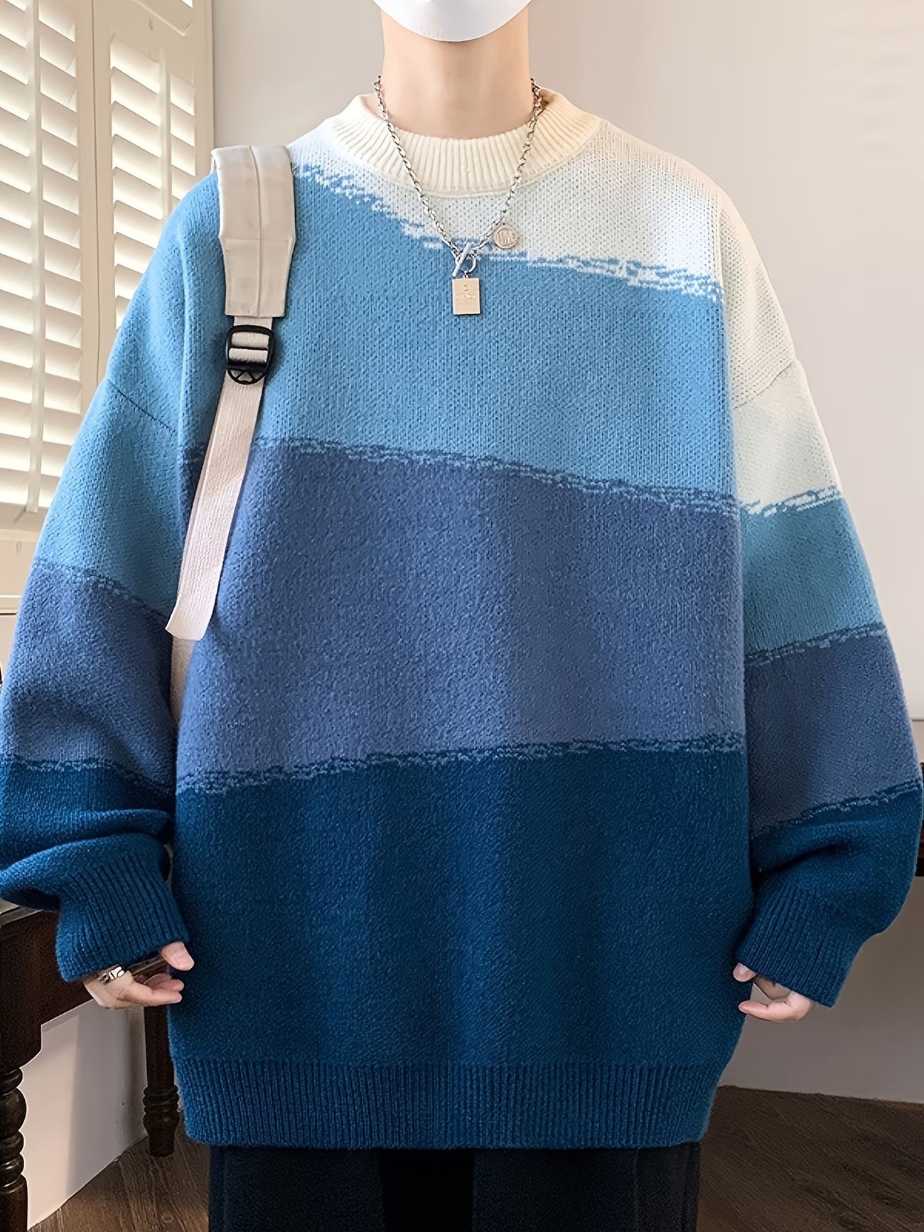 Selfwear™ Gradient Knit Crewneck Sweater