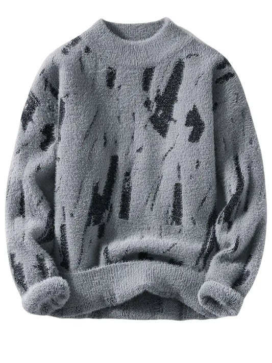 Selfwear™ Abstract Black & White Knitted Sweater