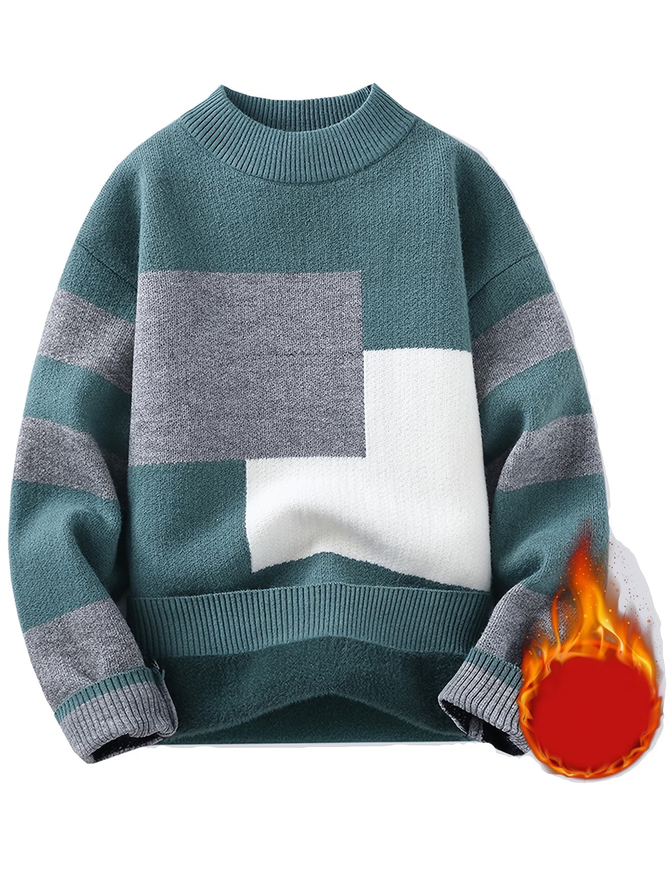 Selfwear™ Textured Knit Crewneck Sweater