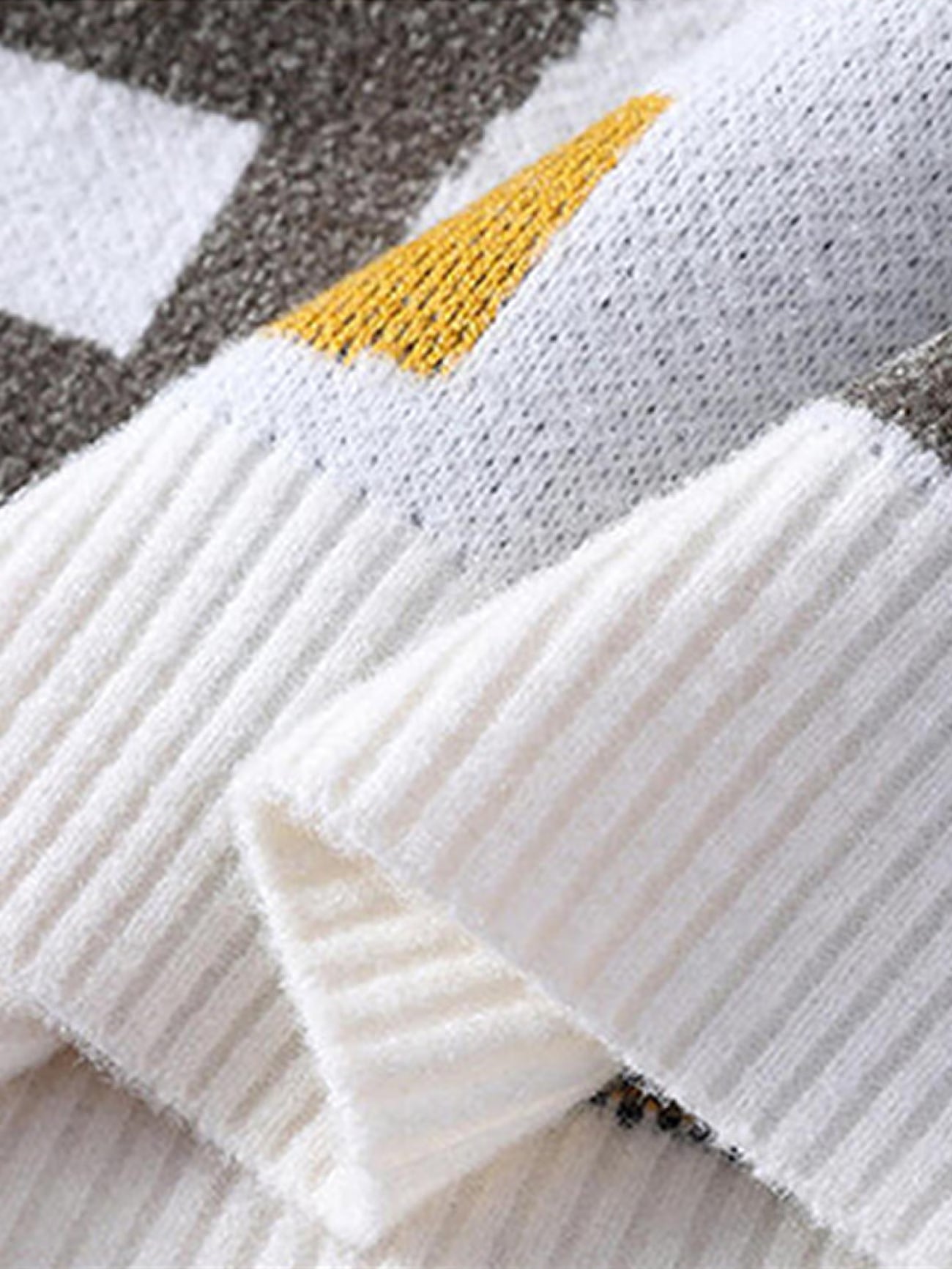 Selfwear™ Abstract Pattern Knit Crewneck Sweater