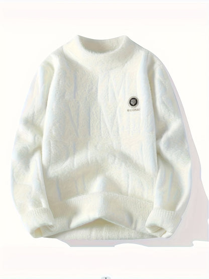 Selfwear™ Minimalist Textured Knit Crewneck Sweater