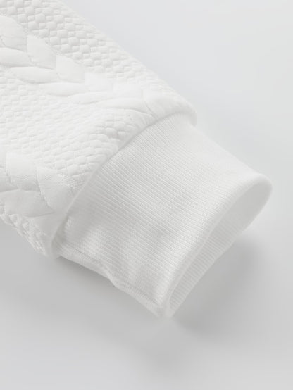 Selfwear™ Textured Knit Crewneck Sweater