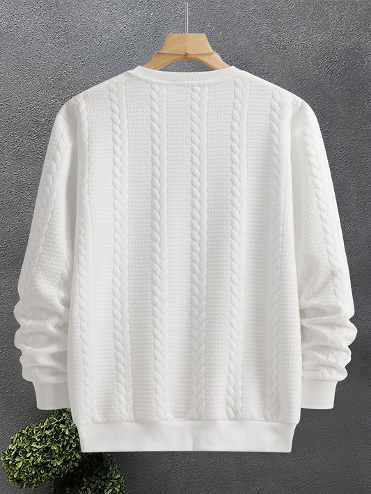 Selfwear™ Textured Knit Crewneck Sweater