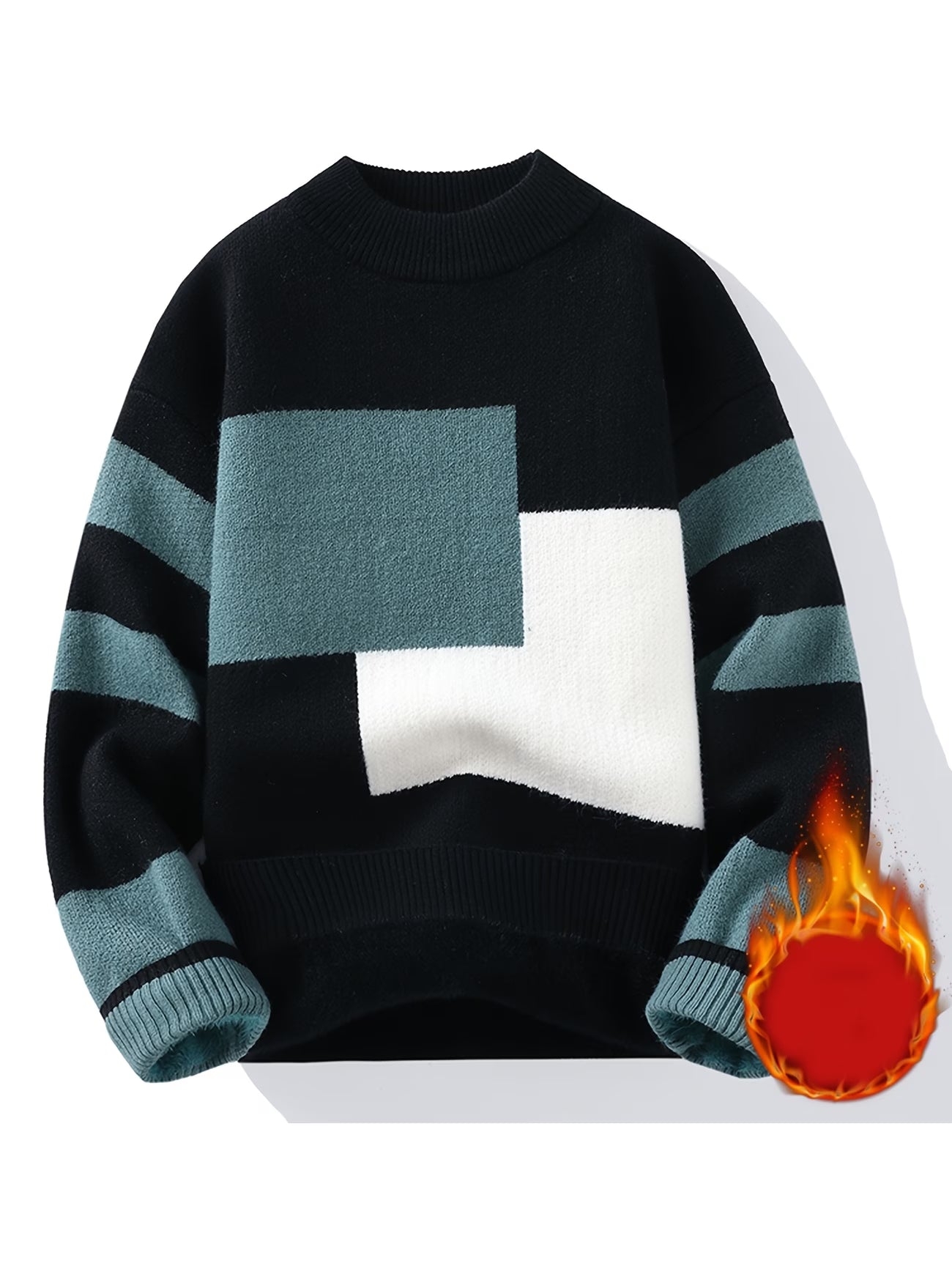 Selfwear™ Textured Knit Crewneck Sweater