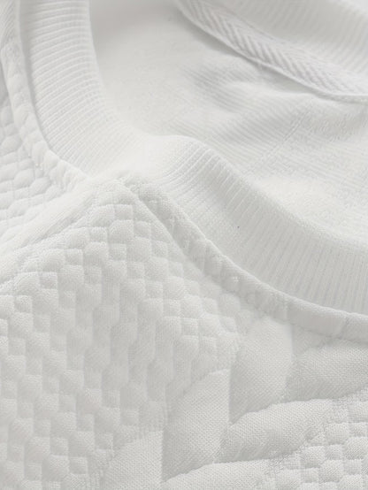 Selfwear™ Textured Knit Crewneck Sweater