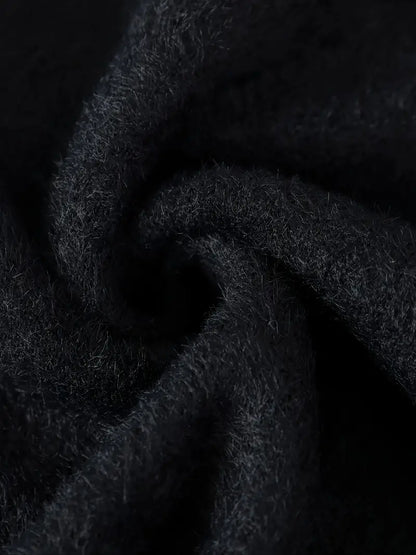 Selfwear™ Deer Embroidered Knitted Sweater – Cream & Gray